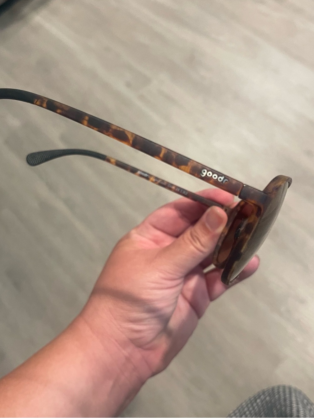 Goodr Mach G Sunglasses Amelia Earhart Ghosted Me Tortoiseshell Brown Aviator - Picture 4 of 7